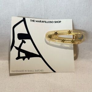 Moon and Star Glitter Hair Clip